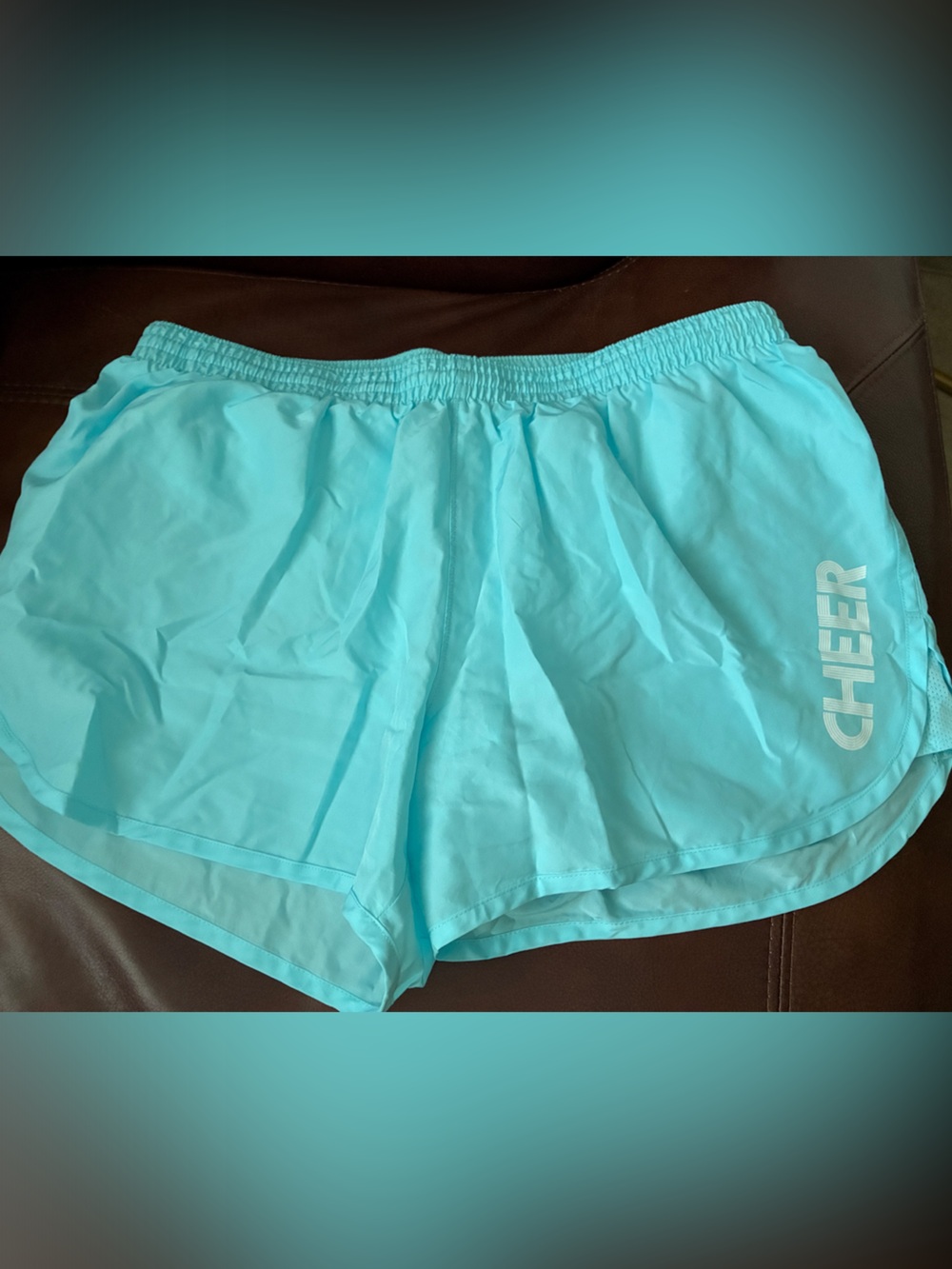 Cheer Women's Athletic Shorts in Aqua